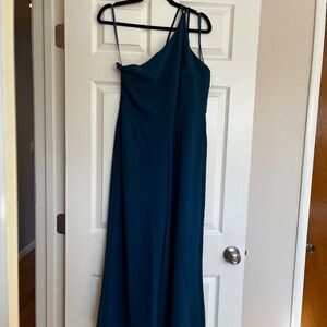 one shoulder, ankle length jumpsuit, size large (12-14), tags on and never worn